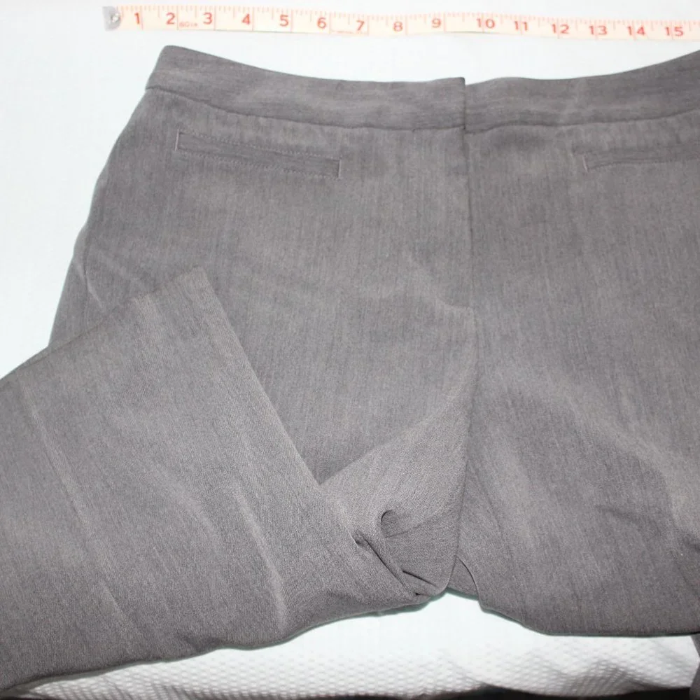 💟 Liz Claiborne Gray Audra Dress Trousers Pants Size 4 Regular